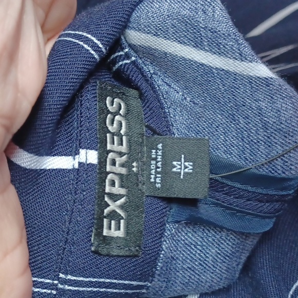 NWT Express Navy Striped Blazer, sz M - Picture 5 of 7